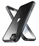 SUPCASE Unicorn Beetle Edge Series Case for iPhone SE (2020/2022) /iPhone 7 /iPhone 8, Slim Frame Clear Case with TPU Inner Bumper & Transparent Back (Black)