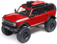 Axial RC Truck 1/24 SCX24 2021 Ford Bronco 4WD Truck Brushed RTR (Comes with Everything Needed), Red, AXI00006T1