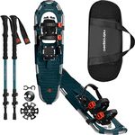 Retrospec unisex adult Snowshoe and Trekking Pole Bundle, Superior Blue, 30 US