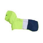 Spark Paws Breatheshield™ Dog Raincoat - All-Weather Protection and Comfort - Breathable Comfort, Adaptive Fit, and Safety Enhancements - Neon White Navy Blue, M