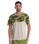 FREECULTR Men's Bamboo Camouflage T-Shirt, Anti Microbial, Anti Odor, Breath tech Super Soft & Comfort Fit Military Print - Size L Pack of 1-Ander Sand