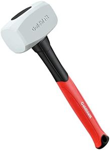 Goldblatt Rubber Mallet 16 oz. Low Recoil Rubber Hammer with Solid Head & Soft-grip Handle, Durable Double-Faced Soft Mallets, Soft Blow Tasks, No Damage for Camping, Woodworking and Flooring | White