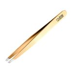 Rubis Tweezers Classic Gold 1K103 - The Perfect Tool for Eyebrow Care - Tweezers with Pointed Tips - Suitable for Plucking Eyebrows & Removal of ingrown Hairs or splinters