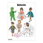 Butterick Patterns Retro Fashion 18" Doll Clothes Dress, Overskirt, Skirt, Pants, Jacket, and Coat Sewing Patterns