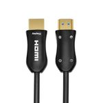 Fiber Optic HDMI Cable 12Meters - ARC HDMI2.0 18Gpbs 4k@60 4:4:4 - PET Braided Cord and Gold Plated Connector ¨C Support 4K, UHD 2160p, HD 1080p, 3D, Xbox 360, PS4, Computer