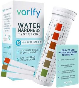 Varify Water Hardness Test Kit - Water Testing Kit for Home, Drinking, Well, Spa, Swimming Pool, Softener, Dishwasher & More - Hard Water Test Strips for Calcium, Magnesium etc (0-425 pmm, 150 Strips)