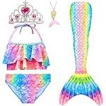 5Pcs Girls Swimsuit Mermaid Tails f