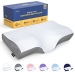 Octifie Adjustable Cervical Pillow for Neck and Shoulder Pain Relief, 5x Support Memory Foam Pillows for Sleeping, Orthopedic Contour Traction Pillow Odorless, Bed Pillow for Side Back Stomach Sleeper