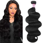 UNice Hair Icenu Series Hair Brazilian Body Wave Virgin Hair 1 Bundle, Raw Unprocessed 100% Virgin Human Hair Weave 95-100g/pc Natural Color 22inch