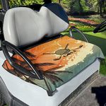 Yewattles Golf Palm Tree Car Accessories Decor 2 Seater Golf Cart Seat Cover Anti-Hot Stain Resistant Portable Club Car Blanket Protector