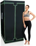 UTK Far Infrared Sauna, Full Size Portable Sauna with Natural Jade for Home Spa, One Person Infrared Sauna with Tourmaline Heating Foot Pad and Portable Sauna Chair for Relaxation Detox (104℉-141℉)