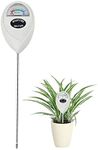 Censinda Soil Moisture Meter, Soil Moisture Monitor for House Plants, Soil Hygrometer Moisture Sensor for Indoor & Outdoor, Garden, Farm, Lawn Plant Care, No Battery Needed(White)