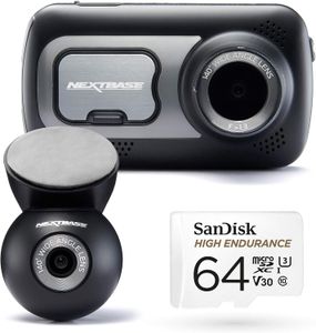 Nextbase 522GW 2K Dash Cam Front & Rear – WiFi, GPS, Night Vision, 64GB SD