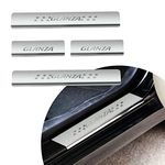 AUTO MOTO Stain Less Steel Silver Color Non-led Footstep Door Sill Plate for Toyota Glanza (Set of 4)