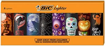 BIC Special Edition Spooky Series Lighters, Set of 8 Lighters( Black)