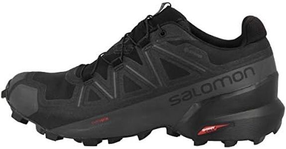 Salomon Men's Speedcross 5 GTX trail running and hiking shoe, Black/Black/Phantom, 9 US