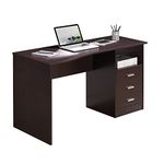 Techni Mobili Classic Computer Desk with Multiple Drawers, Engineered Wood, Wenge, 29.5" H x 23.6" D x 51.2" W