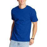 Hanes Men's T-Shirt, Beefy-T Heavyweight Cotton Crewneck Tee, 1 or 2 Pack, Available in Tall Sizes, Deep Royal - 1 Pack, XXXXL