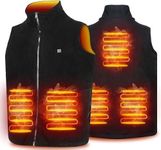 TOUVE Heated Vest, Polar Fleece Heated Jacket for Men/Women, Unisex Heated Gilet with 3 Adjustable Temperature with USB Winter Thermal Vest, Heating Jacket Gilet for Outdoor Activities(NO Power Bank)