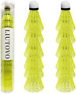 LIUTOVO 12 Packs Nylon Badminton Shuttlecocks Birdies Nylon Shuttlecocks Badminton Birdies Great Stability ＆ Durability Indoor Outdoor Sports for Beginner Training Badminton Balls