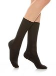 Relaxsan 560 (1 Pair - Black, Sz.3) Diabetic Socks for Men Women, Seamless Socks, Non Elastic, No Compression for Sensitive Feet, Cotton and Crabyon