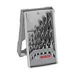 Bosch 2607017034 Professional 7-Piece Robust Line Brad Point Drill Bit Set (for Wood, Accessories for Drill Drivers) , Black/Silver , 14.1 x 8.3 x 2 cm