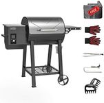 ASMOKE Wood Pellet Grill and Smoker, 3000 SQ. CM. Cooking Area 8 in 1 BBQ Grill, Advanced Grill System and Patented Safety Design, Temperture Range 82℃ to 260℃, includes Waterproof Cover, Meat Probe and More!