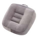 MHRZDSH Extra Thick Seat Cushion, Large Chair Cushion Booster for Office Chair to Rise Height, Velvet Cover with Handle and Anti-Slip Bottom, PP Cotton Filling - Relieves Back Pain - 18"X16"X6" Grey