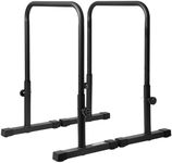 Gravity Fitness Dip Bars XL - Heavy-duty Parallettes for Calisthenics, Home Gym & Commercial Use - Adjustable 38mm Handles for Dips, Levers, Strength Training, and Gymnastics Training