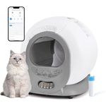 Cat Litter Box Self Cleaning, Upgraded Automatic Cat Litter Box 65L+9L Extra Large Capacity, No Scooping Smart Cat Litter Box with APP Control/Safety Protection/Odorless/Low Noise for Multi Cats