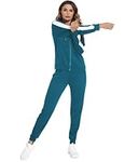 Parabler Jogging Suits, Women's Sports Suit, Two-Piece Tracksuit, Sports Set, Women's Fitness Tracksuit, Polyester Suit, Blue, XL, blue, XL
