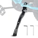 IPETRK Kickstand for Kids Bike for 16 18 20 Inch Adjustable Folding Center Mount Children's Bicycles Black Aluminium Alloy Bike Kick Stand Easy Install
