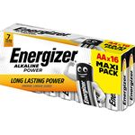 Energizer AA Batteries, Alkaline Power Double A Batteries, 16 Pack