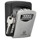 TTRWIN Key Safe Box Key Lock Box Key Keeper Combination Code Wall Mounted Key Safe Storage for Outdoor and Indoor Use