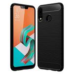 Plus Carbon Fiber Brushed Texture Shockproof Back Case Cover for Asus Zenfone 5Z - Black