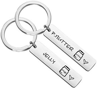 MAOFAED Couples Keychains Peanut Butter And Jelly Keychain Boyfriend Gift Girlfriend Gift BFF Gift