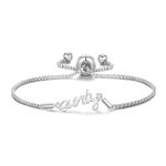 Philip Jones Silver Plated Aunty Bracelet Created with Zircondia® Crystals