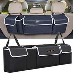 YoGi Prime Car Trunk Organizer - Hanging Cargo Storage Bag for SUVs, Vans, Cars | Waterproof, 4 Pocket Backseat Storage Solution | Easy Install, Durable & Versatile - Ideal Christmas Gift for Drivers