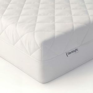 Silentnight Fibre Cot Mattress - Safety & Supportive Comfort Baby Nursery - Breathable Fibres Prevents Overheating & Reduce Sleep Disturbance - Hypoallergenic & Machine Washable Cover, 60x120x10cm
