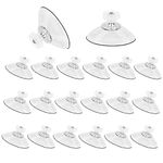 KOMINZZ 20Pcs Suction Cups Window Suckers for Glass 42mm M5 Threads Suction Pads Clear Plastic Sucker Pads Without Hooks for Decor Camping Car Caravan Kitchen Toothbrush Soap Suction Holder