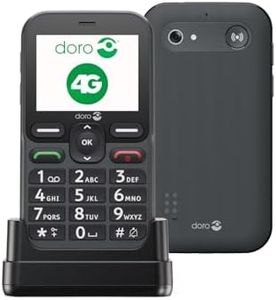 Doro Leva L10 Unlocked mobile phone for seniors - Large landscape displlay -Powerful sound - Camera - Assistancebutton with GPS location - Basic phone without Internet (Graphite)