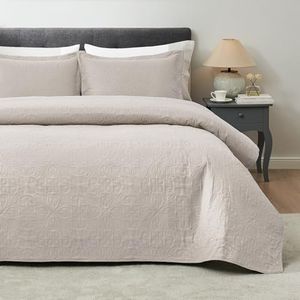 Hansleep Cream Quilt California King Size - Baroque Ultrasonic Summer Bedspread California King, Soft Lightweight Coverlet Bedding Set, 3 Pieces (1 Quilt, 2 Pillow Shams)