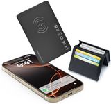 LONGTOO Smart Wallet Tracker Card, Bluetooth Anti-loss Thin Wallet Finder Card, Rechargeable Long Distance Wallet Locator, Wallet Item Finder, Suitable for Iphone(only IOS), Apple Find My