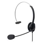 Manhattan Mono On-Ear Headset (USB), Microphone Boom (padded), Retail Box Packaging, Adjustable Headband, In-Line Volume Control, Ear Cushion, USB-A for both sound and mic use, cable 1.5m