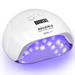 NAILGIRLS UV LED Nail Lamp for Home Salon, Gel Nail Lamp Professional 150W Gel Polish Nail Dryer Curing Lamps with 4 Timer Presets, Auto Sensor, Detachable Base, Nail Art Tools for Fingernail