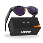 Oakley Meta HSTN, Black | Smart AI Glasses for Men, Women — Performance for Sports, Athletes — Camera, Audio, Video — 8 Hour Battery — 3K HD Resolution — Amethyst Transitions® Lenses