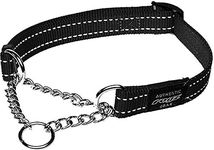 Rogz HC11-A Obedience Dog Collar, Black, Medium