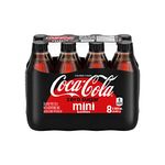 Diet Coke Coca-Cola Zero Sugar, 300mL Mini Bottles, Pack of 8