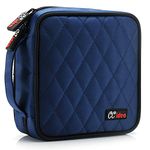 CCidea 40 Capacity CD/DVD Case Holder Portable Disc Wallet Storage Binder Nylon Cd Bag (Blue)