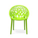 Oaknest Unboxing Furniture OAKNEST Crystal Oversized Designer Indoor/Outdoor Plastic Chair for Home (Color: Lime Green | Count: 1 Pc)